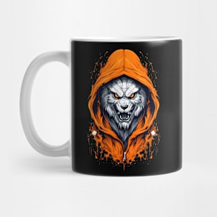 wolf hoodie t shirt design Mug